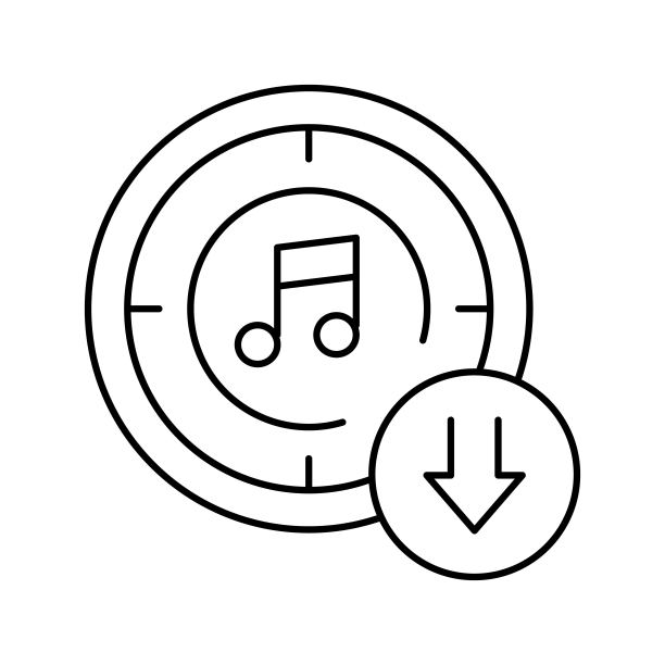 下载音乐线性图标矢量图图片下载