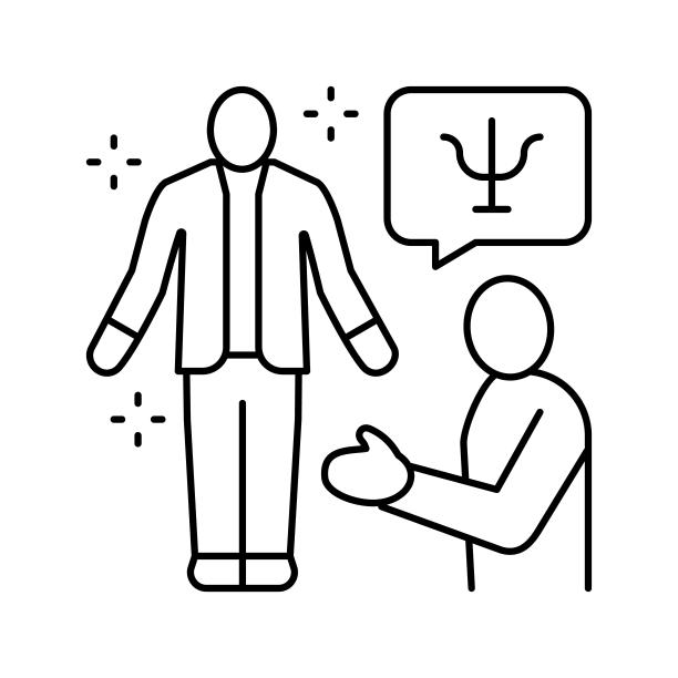 教练人生事业线图标矢量插图图片下载