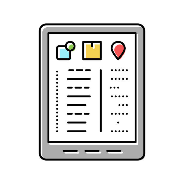 项目清单报告彩色图标矢量图图片下载
