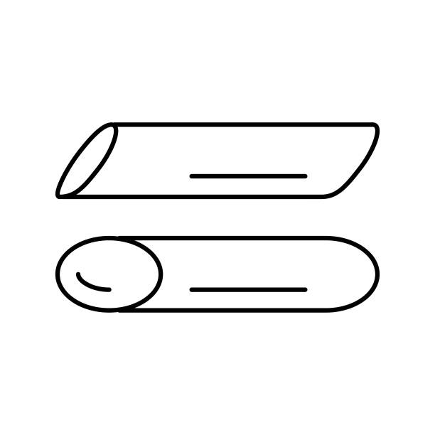 意大利面直线图标矢量插图图片下载