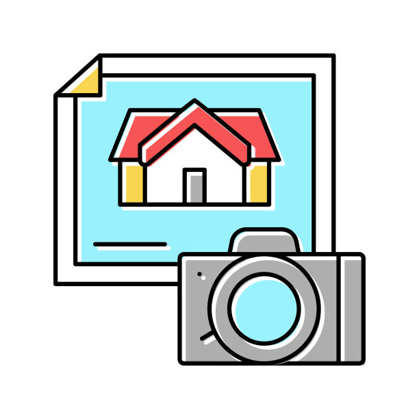 属性摄影彩色图标矢量插图图片下载