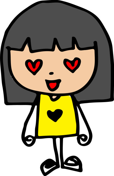 可爱的卡通人物男人和女人画图片下载