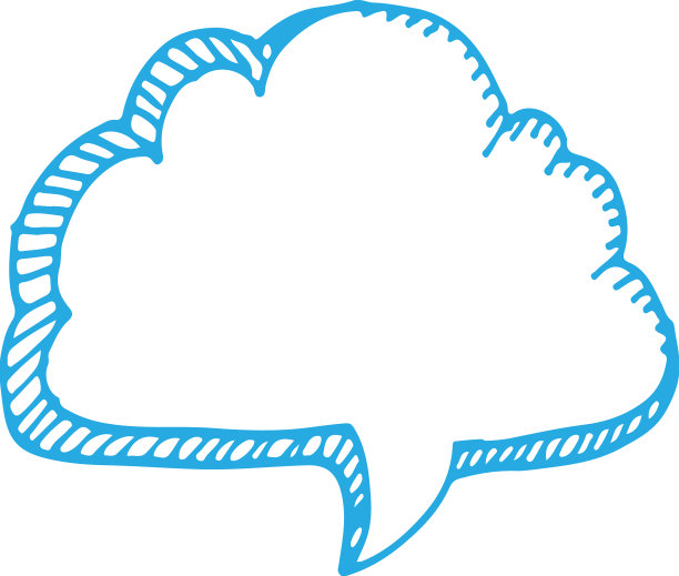 语音泡泡手绘图标标志设计图片下载