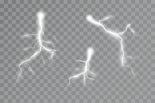 闪电效果，雷雨效果，灯光效果。电力。图片下载