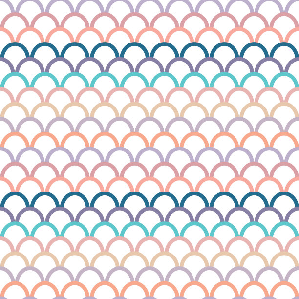 鱼鳞条纹图案，几何重复图案向量图片下载
