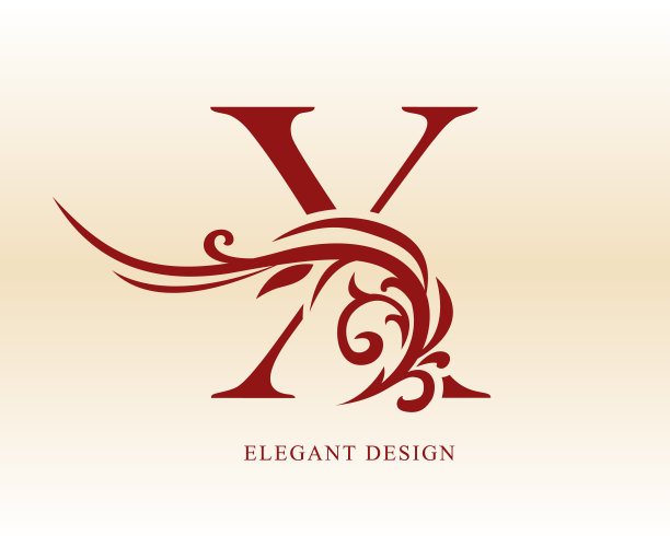 优雅的字母x。精制线。复古艺术标志模板。创意设计。徽章的名片，徽章，标签，精品品牌，酒店，餐厅，纹章。矢量图图片下载