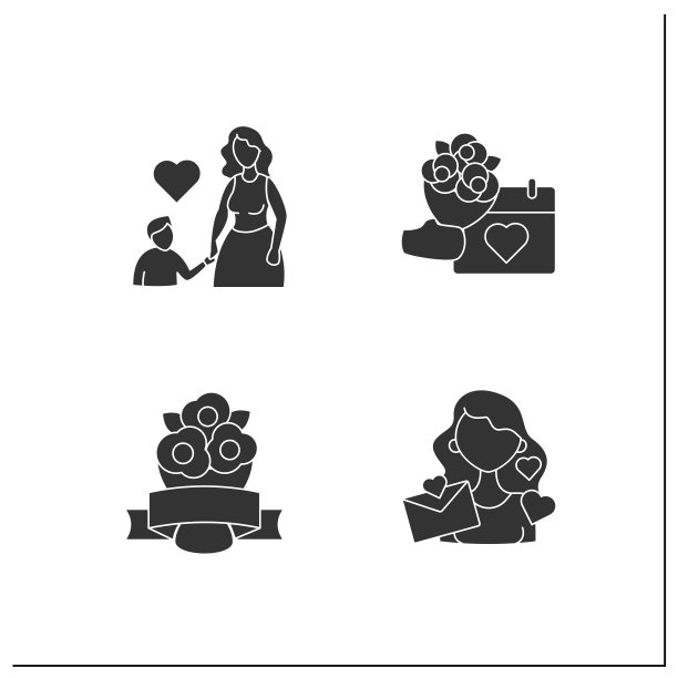 母亲节字形图标设置图片下载