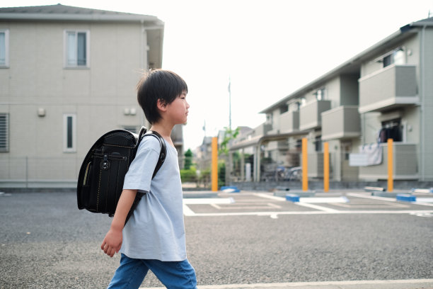 小学男孩去上学图片下载