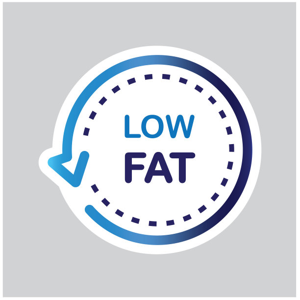 低脂肪标志图标与箭头。图片下载