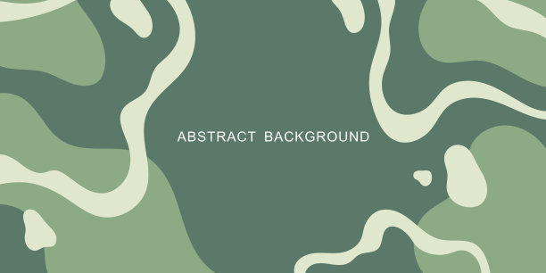 绿色矢量背景与光滑的抽象条纹和斑点图片下载