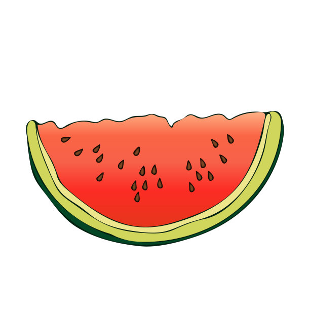 画西瓜片图形艺术卡通图片下载