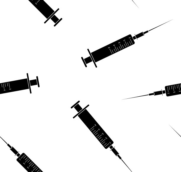 矢量无缝模式的平注射器图片下载