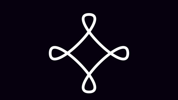 时尚的白色标志设计动画图片下载