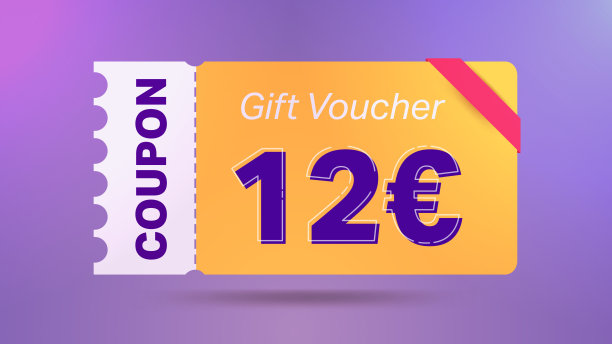 12欧元优惠券促销网站，互联网广告，社交媒体。大销售和超级销售优惠券代码欧元12折扣礼券优惠券矢量插图夏季报价结束周末图片下载