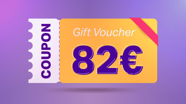 网站、网络广告、社交媒体82欧元优惠券促销。大销售和超级销售优惠券代码欧元82折扣礼券优惠券矢量插图夏季报价结束周末图片下载