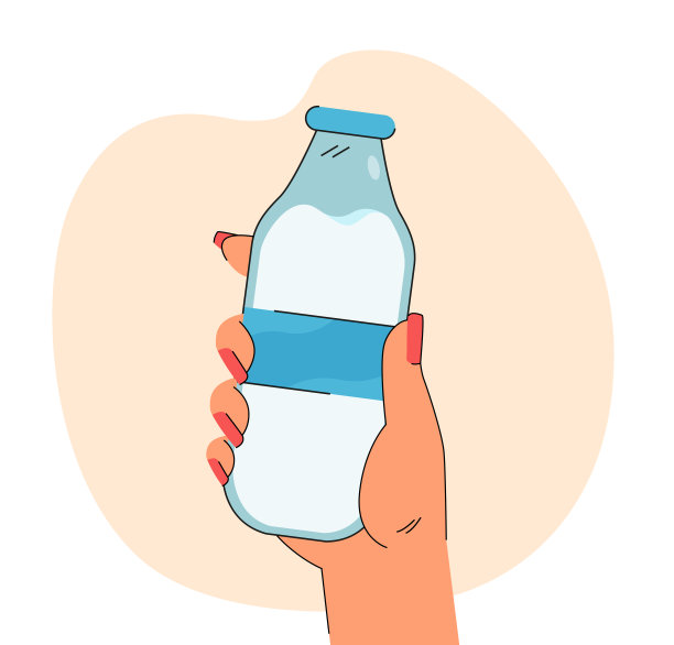 手里捧着一瓶牛奶图片下载