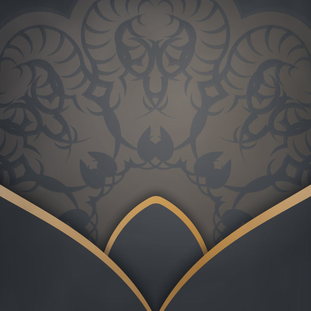 黑色的印有印度金色的祝贺传单图片下载