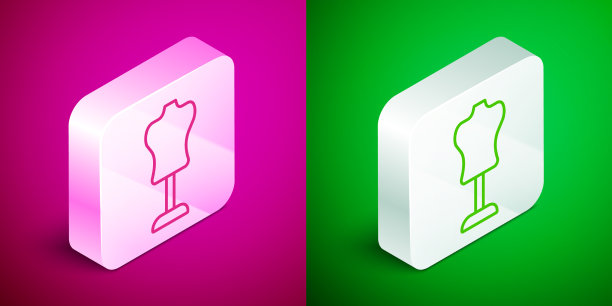 等距线人体模型图标孤立在粉色和图片下载