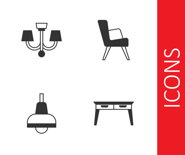 设办公桌吊灯、台灯和吊灯图片下载