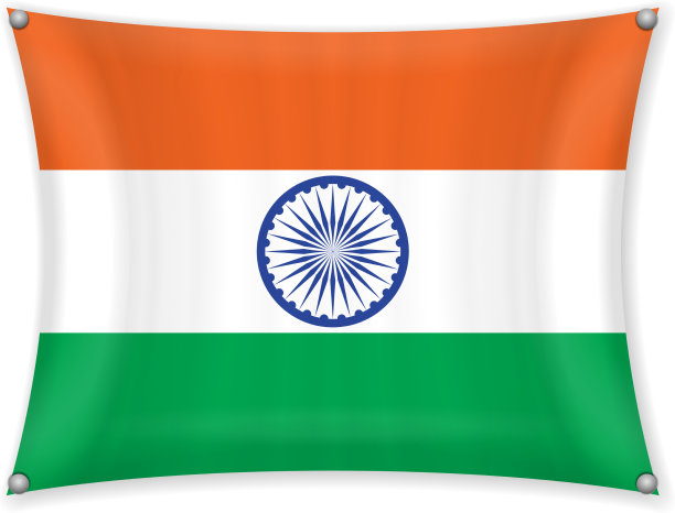 挥舞着印度国旗图片下载