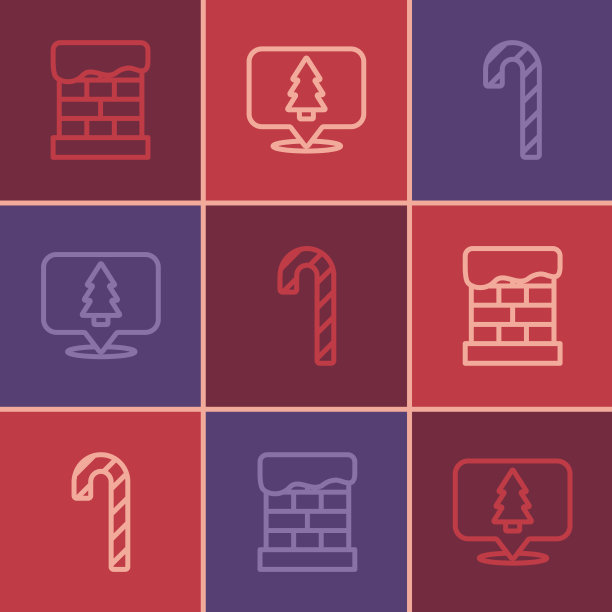 用圣诞烟囱糖果手杖固定线图片下载