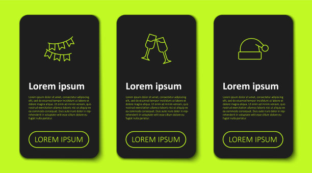 用旗帜和酒杯套行狂欢节花环图片下载