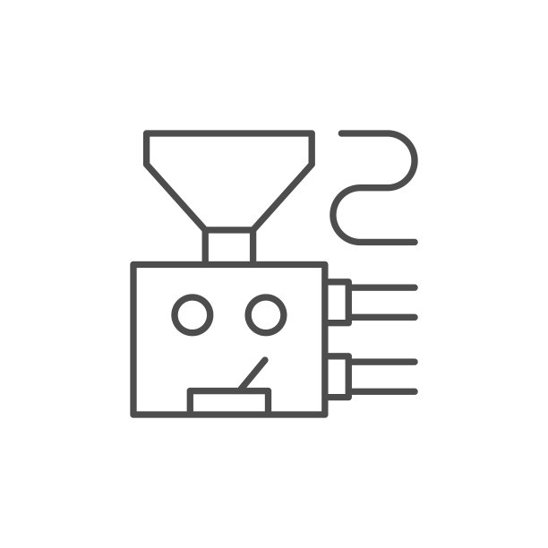 工业设备线条轮廓图标图片下载