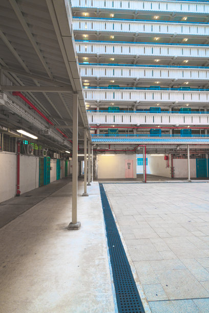 香港公共屋村的走廊图片下载