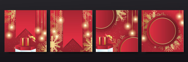 一组可编辑的横幅设计社交媒体图片下载