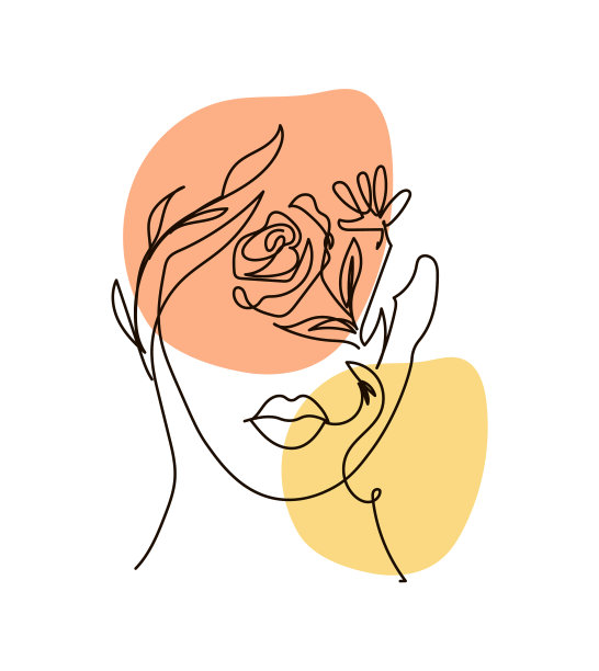 抽象海报与最小的女人的脸图片下载