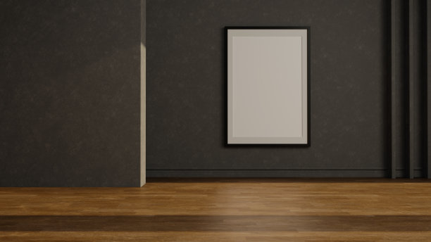 模型框架在黑暗的家庭内部木麝香3d渲染图片下载