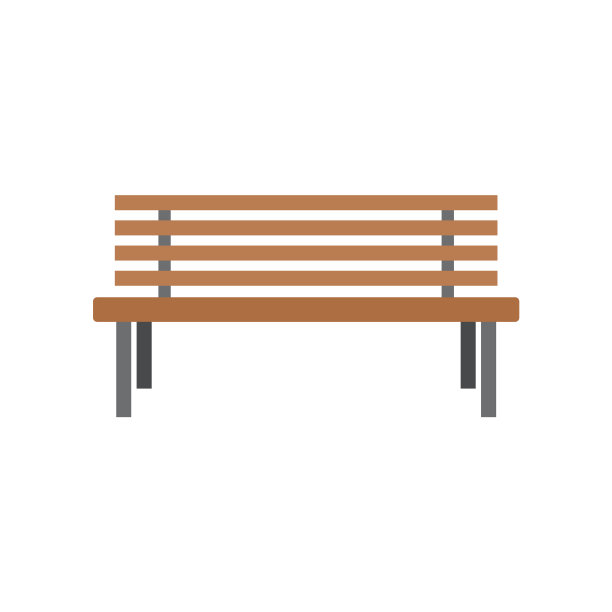 长椅公园图标花园长凳剪影图片下载
