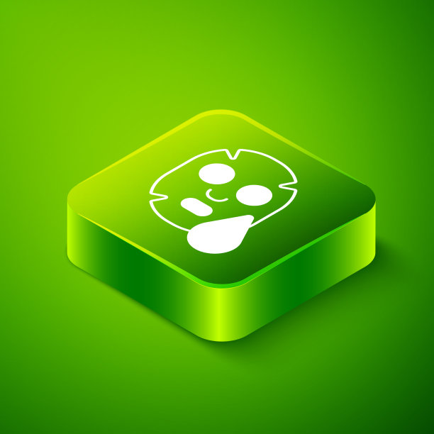 等距面部美容面膜图标孤立上图片下载