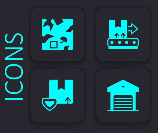 设置仓库破纸箱输送带图片下载