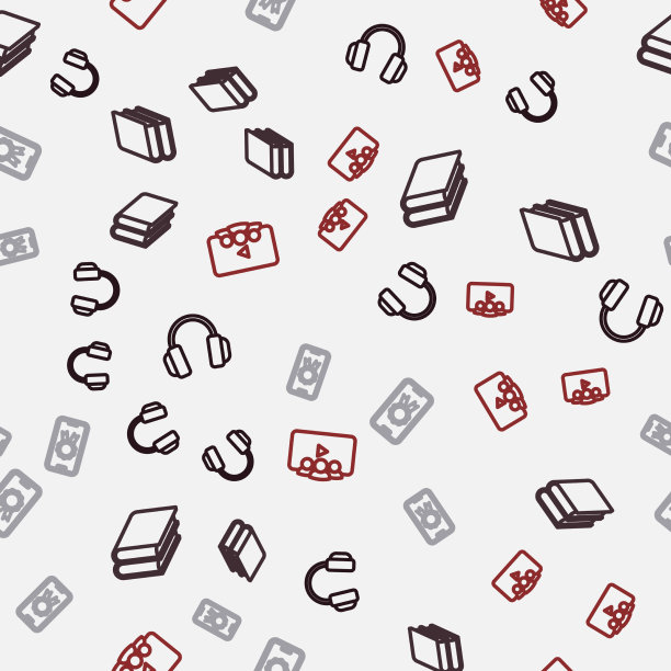 设置线耳机书在线教育与图片下载