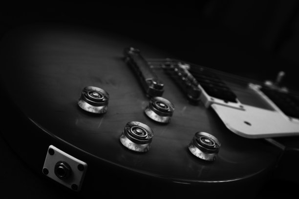 黑白电吉他图片下载