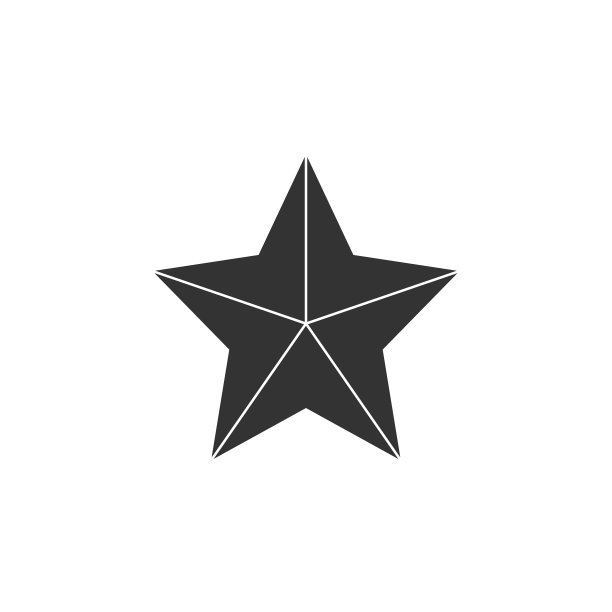 灰色星星图标扁平设计图片下载
