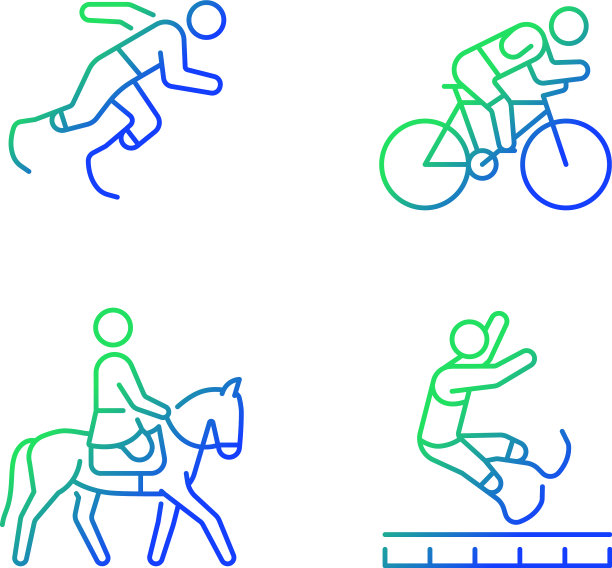 适应性运动梯度线性图标设置图片下载