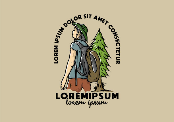 彩色背包客画图片下载