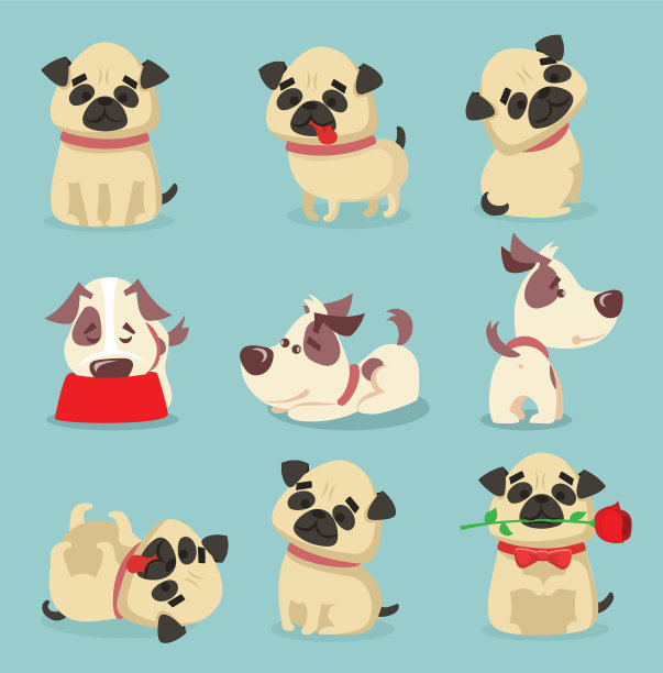 一套可爱和有趣的卡通图片下载