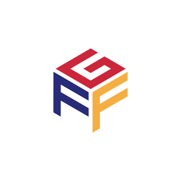 六边形标志与字母GFF设计图片下载