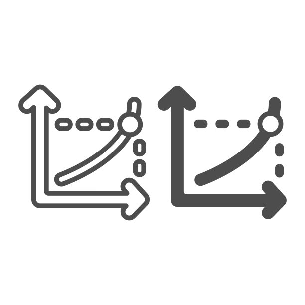 线形增长图用点和虚线构成直线图片下载