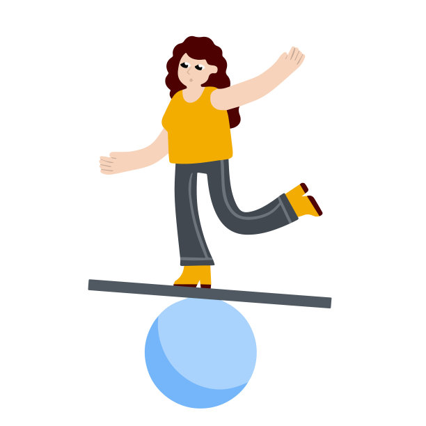 女性平衡几何图形图片下载