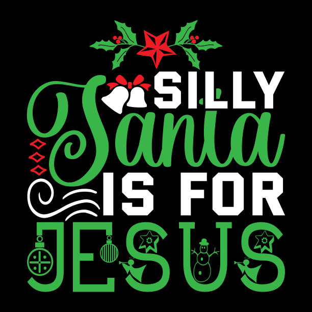 圣诞图案t恤设计形象图片下载