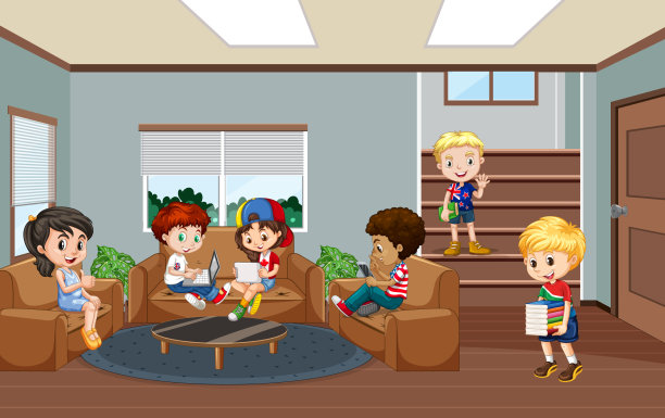 客厅内部有孩子图片下载