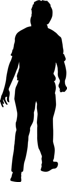 一群人站在白色的剪影上图片下载