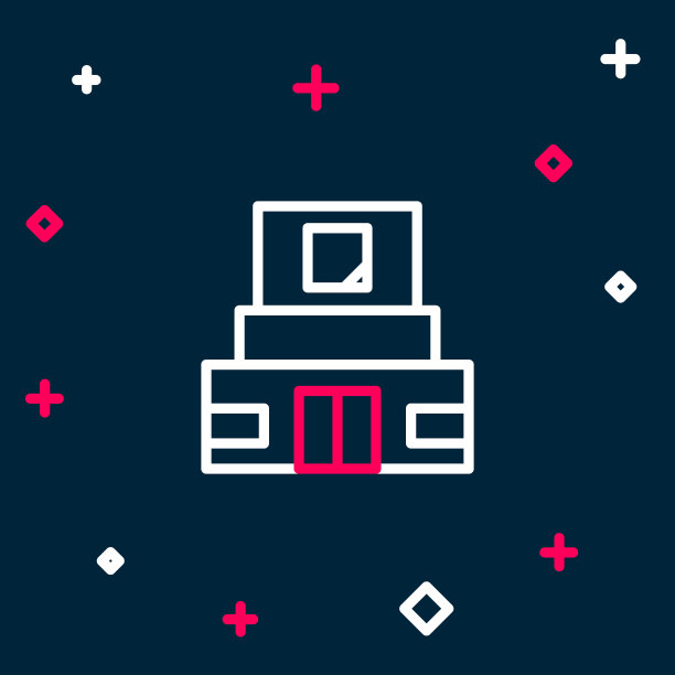 列宁的标志线陵墓上孤立的蓝色图片下载