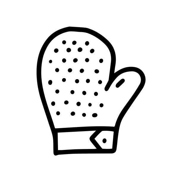 宠物美容手套线涂鸦简单的图标图片下载