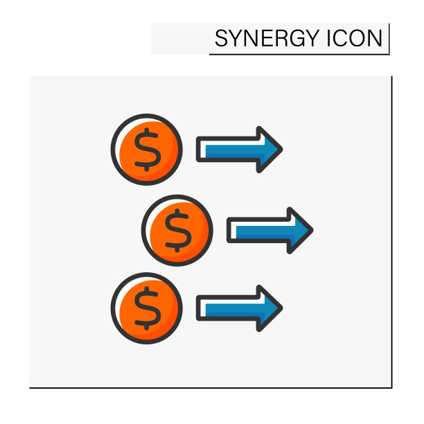 收益协同彩色图标图片下载