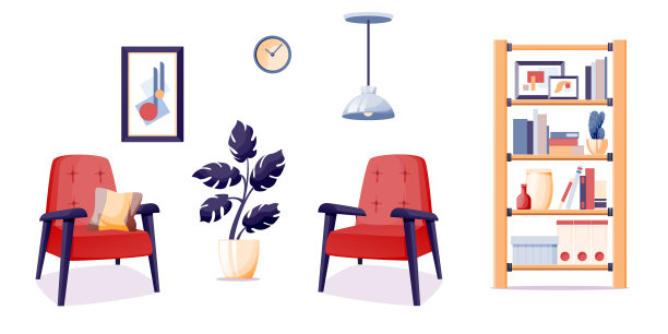 现代家居办公室内设计家具及图片下载